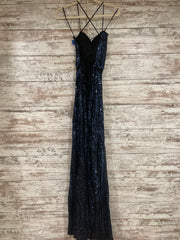 BLACK/BLUE SPARKLY LONG DRESS