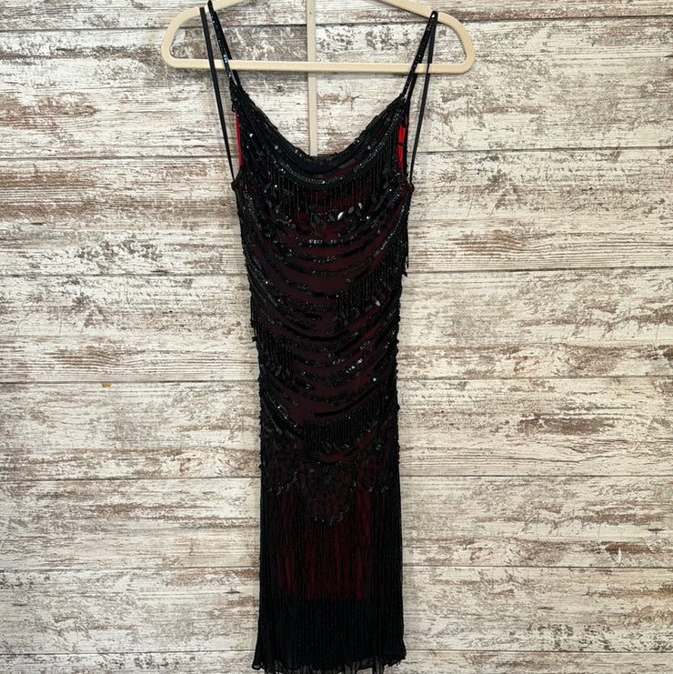BLACK/RED BEADED DRESS