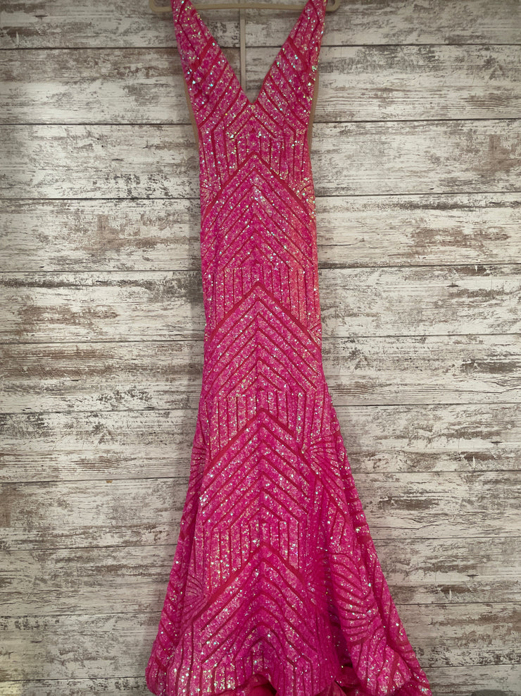 PINK SPARKLY MERMAID GOWN