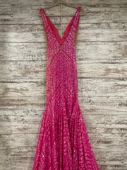 PINK SPARKLY MERMAID GOWN