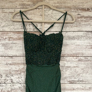 GREEN LONG EVENING GOWN