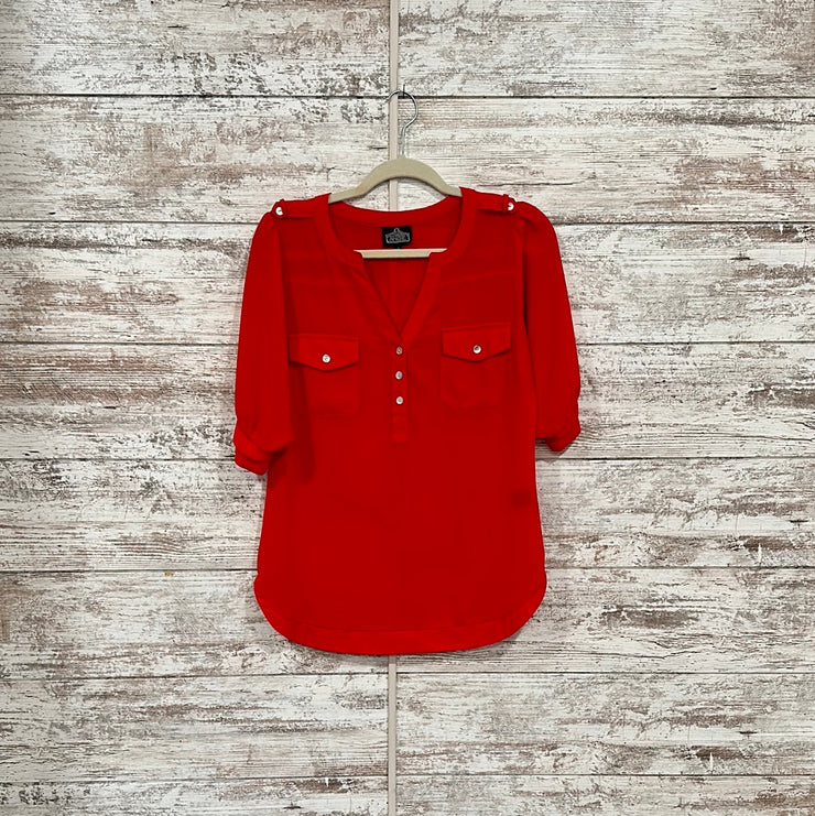 RED LONG SLEEVE TOP