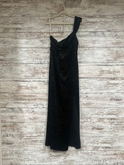 BLACK VELVET SPARKLY LONG DRES