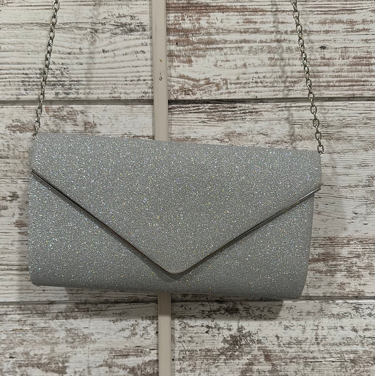 SILVER SPARKLY PURSE
