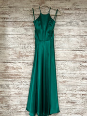 GREEN LONG EVENING GOWN