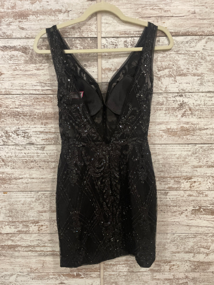 BLACK SPARKLY SHORT DRESS -NEW