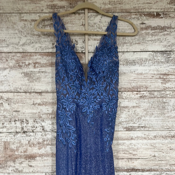 BLUE SPARKLY LONG DRESS