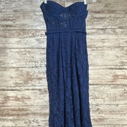 NAVY SPARKLY MERMAID GOWN