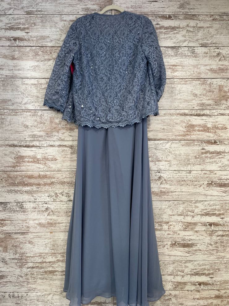 BLUE 2 PC. LONG DRESS SET -NEW