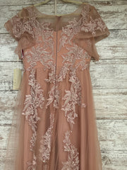 BLUSH/FLORAL A LINE GOWN (NEW)