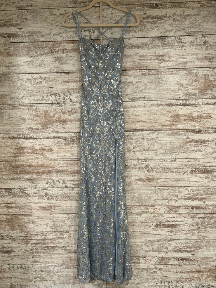 BLUE SPARKLY LONG DRESS (NEW)