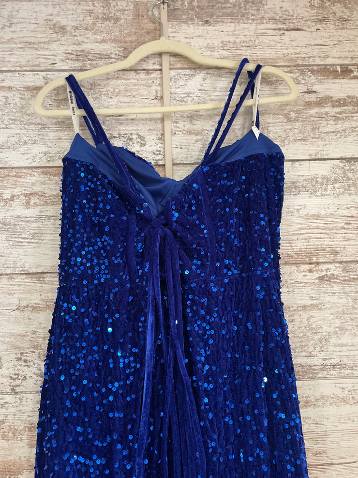ROYAL BLUE SEQUIN MERMAID GOWN
