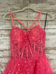 PINK/FLORAL A LINE GOWN (NEW)