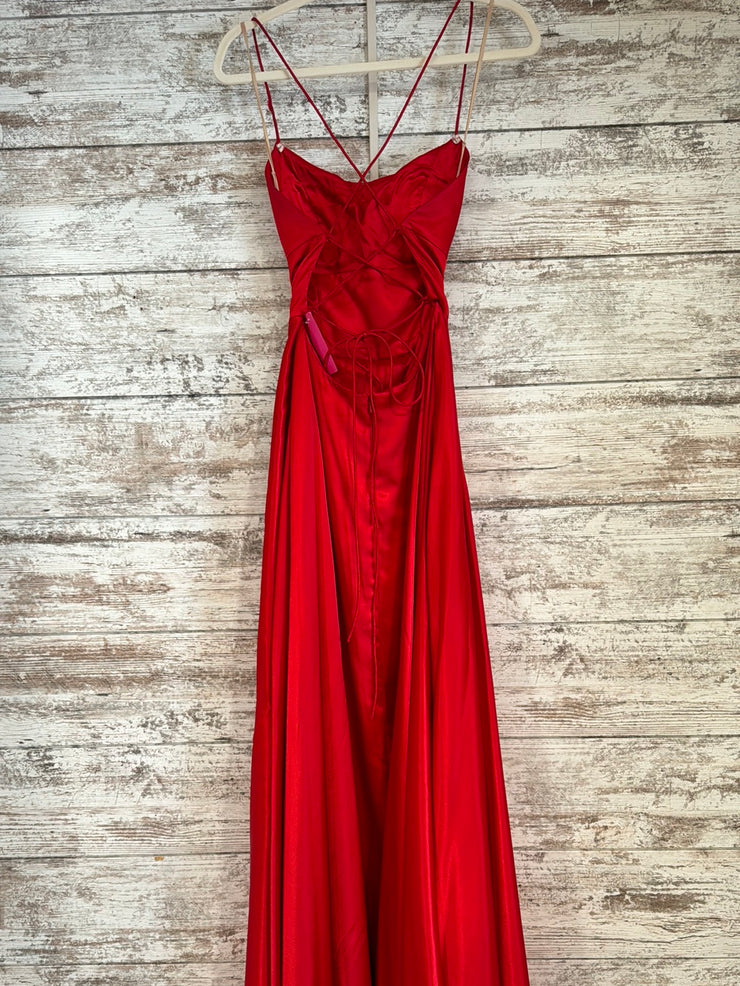 RED A LINE GOWN