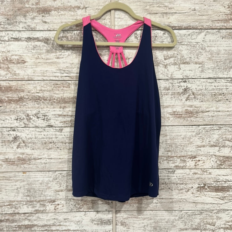 NAVY/PINK SLEEVELESS TOP