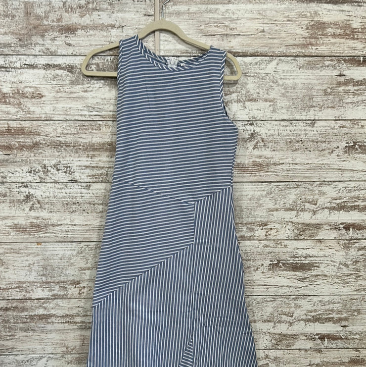 BLUE/WHITE COTTON DRESS