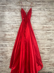 RED A LINE GOWN