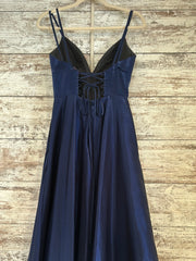 NAVY A LINE GOWN