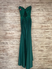 GREEN SPARKLY LONG EVENING GOW