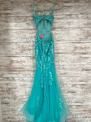 GREEN/FLORAL MERMAID GOWN