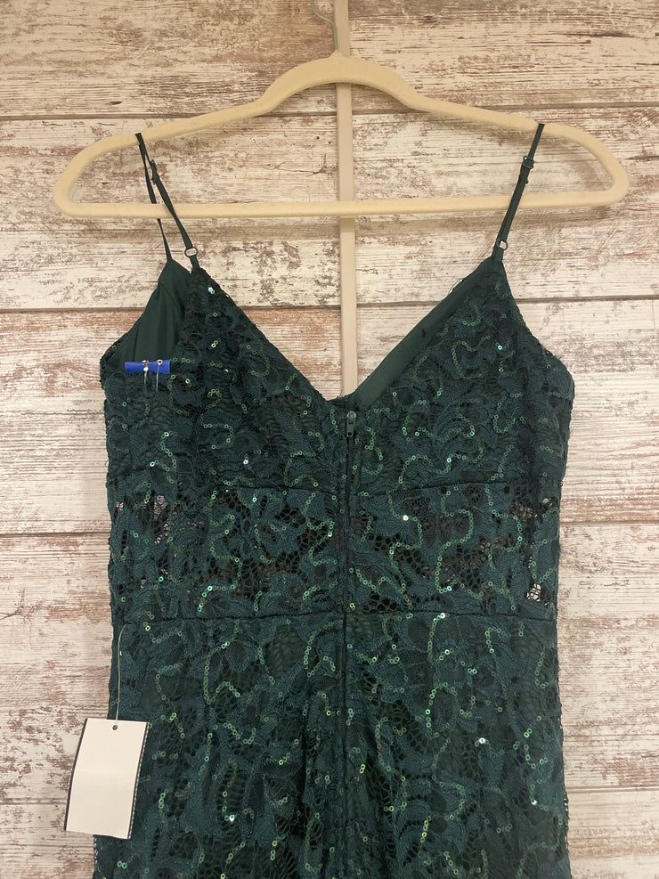 GREEN LACE LONG DRESS (NEW)