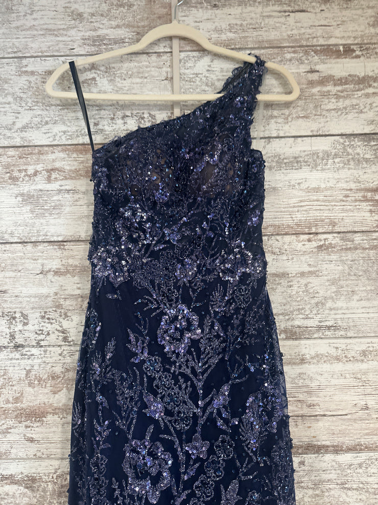 NAVY SPARKLY MERMAID GOWN