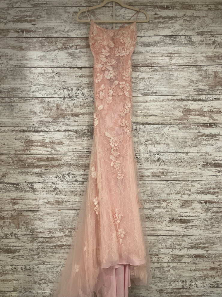 PINK/FLORAL MERMAID GOWN