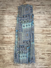 BLUE/FLORAL MAXI DRESS $129