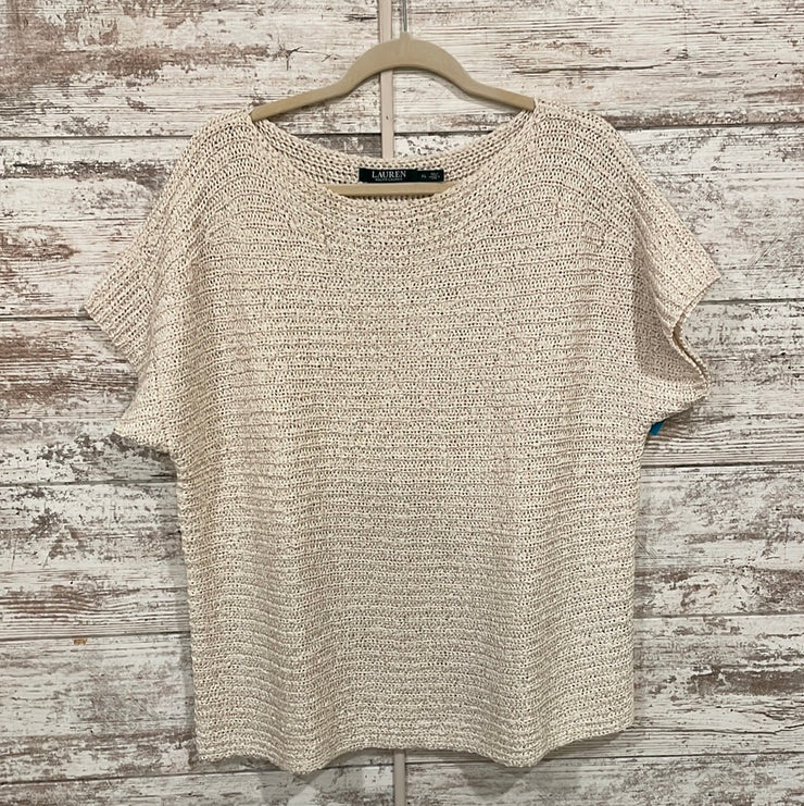 IVORY SHORT SLEEVE SWEATER