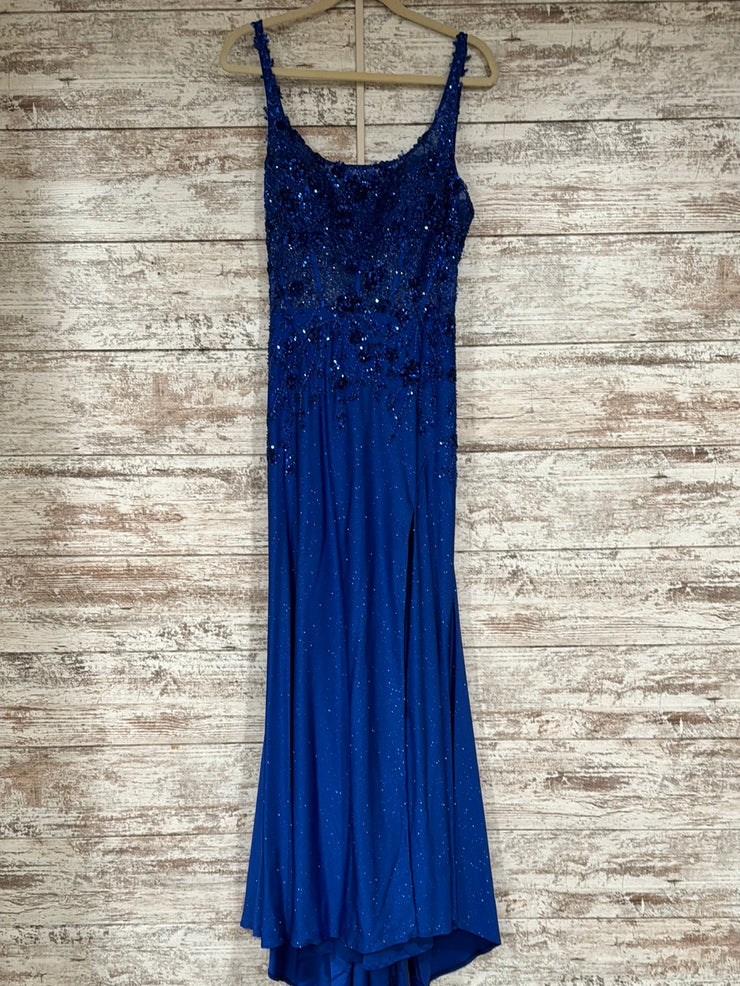 ROYAL BLUE SPARKLY LONG DRESS