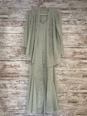 GREEN 2 PC. LONG DRESS SET