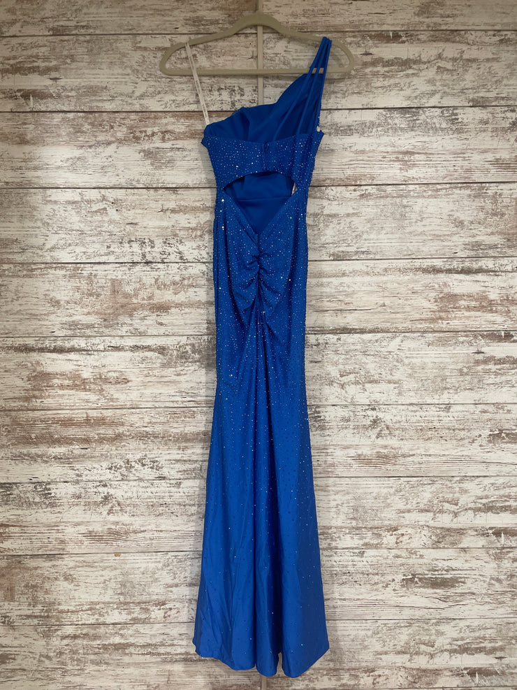 ROYAL BLUE SPARKLY LONG DRESS