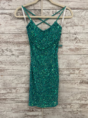GREEN SEQUIN SHORT DRESS (NEW)