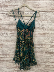 GREEN/GOLD SPARKLY SHORT DRESS