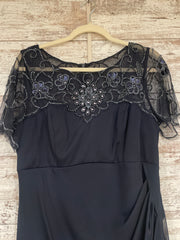 NAVY LONG EVENING GOWN