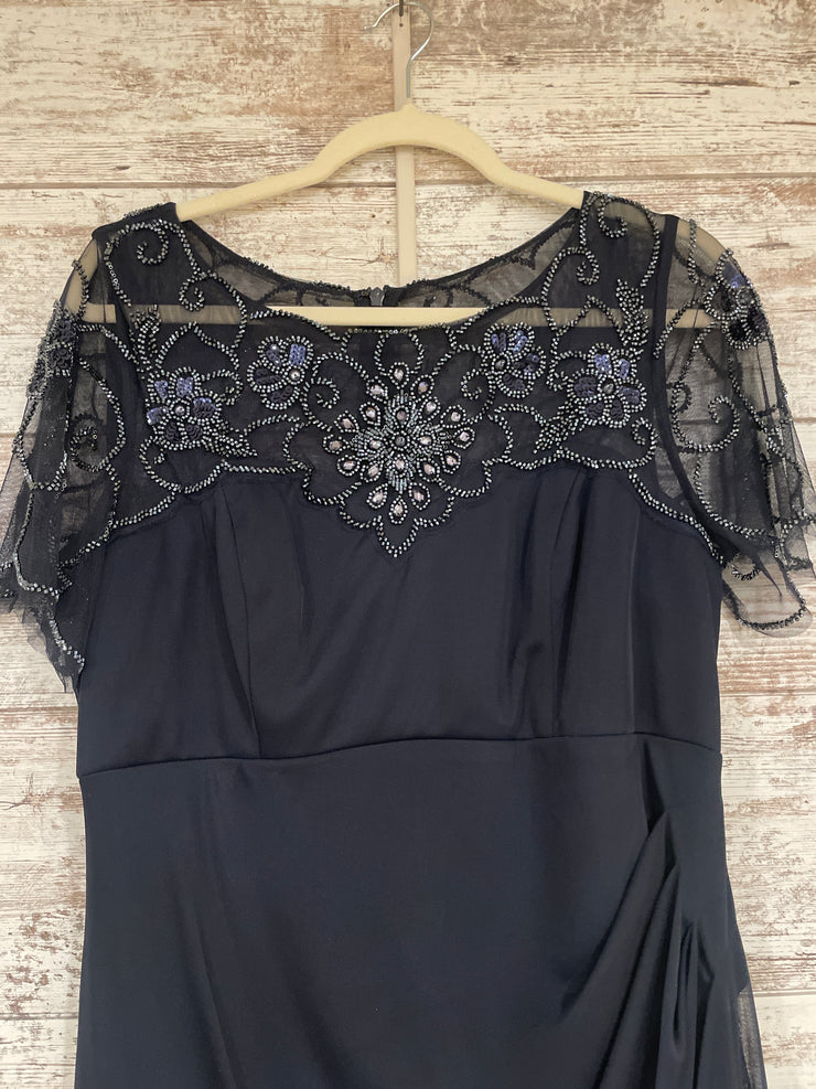 NAVY LONG EVENING GOWN