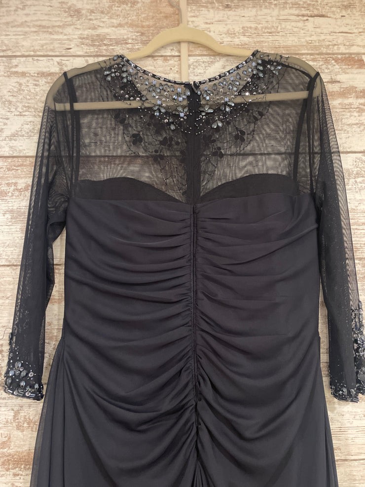 NAVY LONG EVENING GOWN