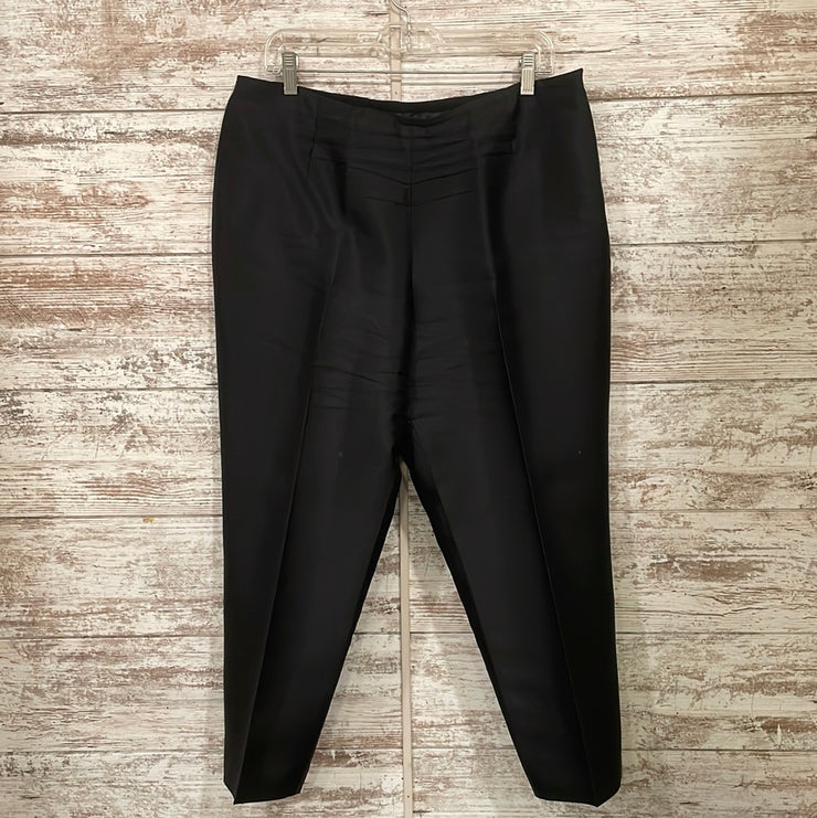BLACK/WHITE 100% SILK PANTS