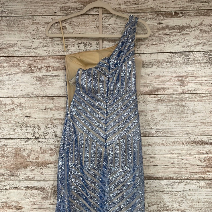 BLUE SPARKLY MERMAID GOWN