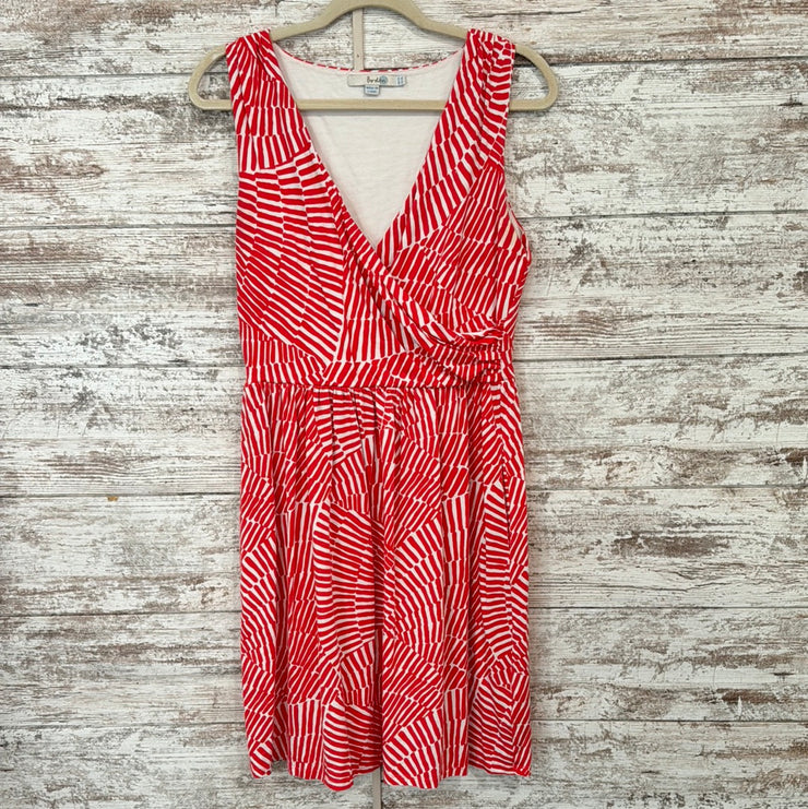 RED/WHITE MIDI DRESS