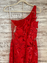 RED FLORAL LONG DRESS (NEW)