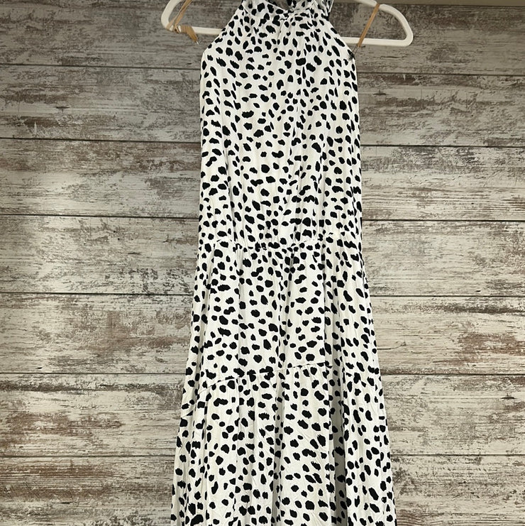 BLACK/WHITE COTTON DRESS-NEW