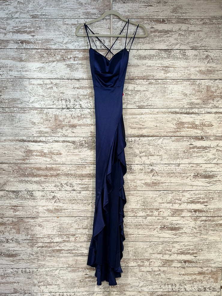 NAVY LONG EVENING GOWN