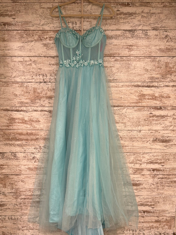 GREEN A LINE GOWN (NEW)