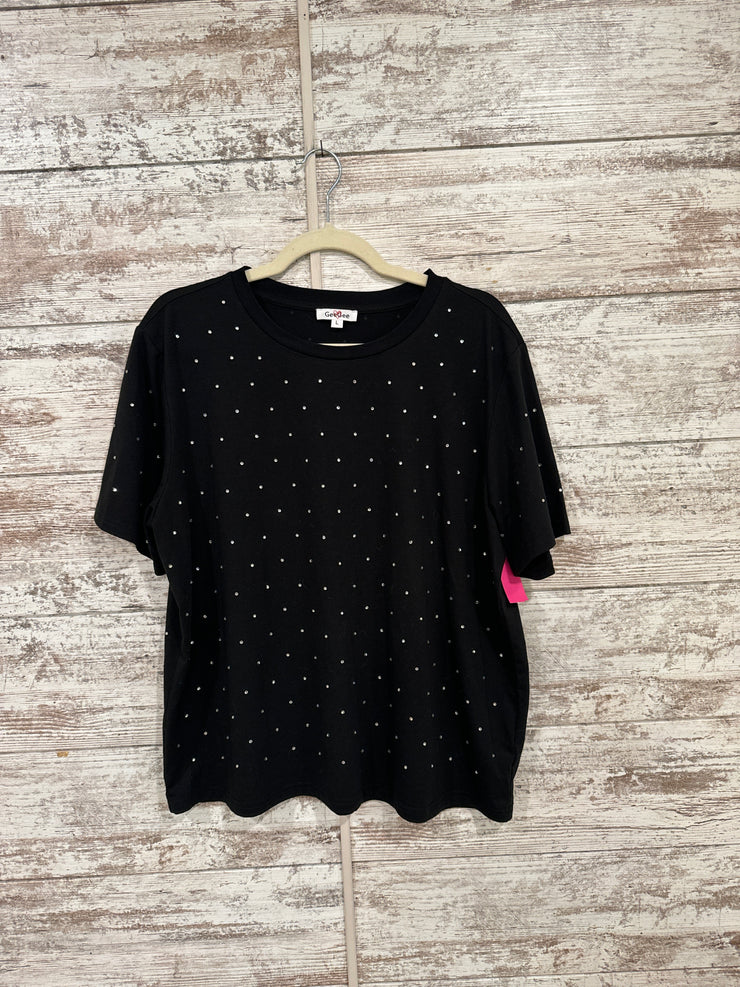 BLACK TOP W/RHINESTONES $40