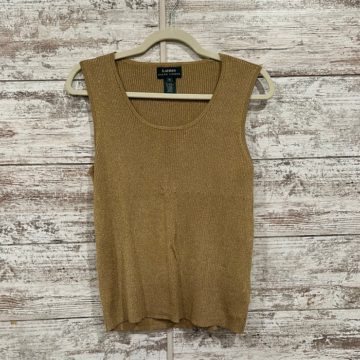 GOLD SPARKLY SLEEVELESS TOP