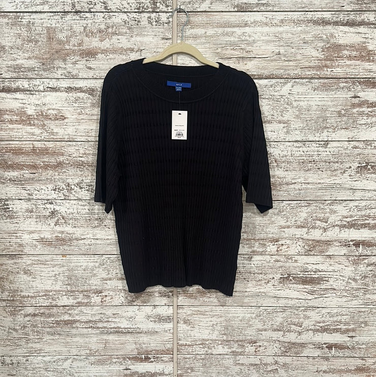 BLACK SHORT SLEEVE TOP-NEW $40