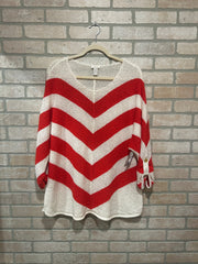 WHITE/ORANGE SWEATER $129