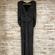BLACK/SILVER SPARKLY LONG DRES