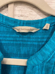 TEAL BUTTON UP TUNIC $79